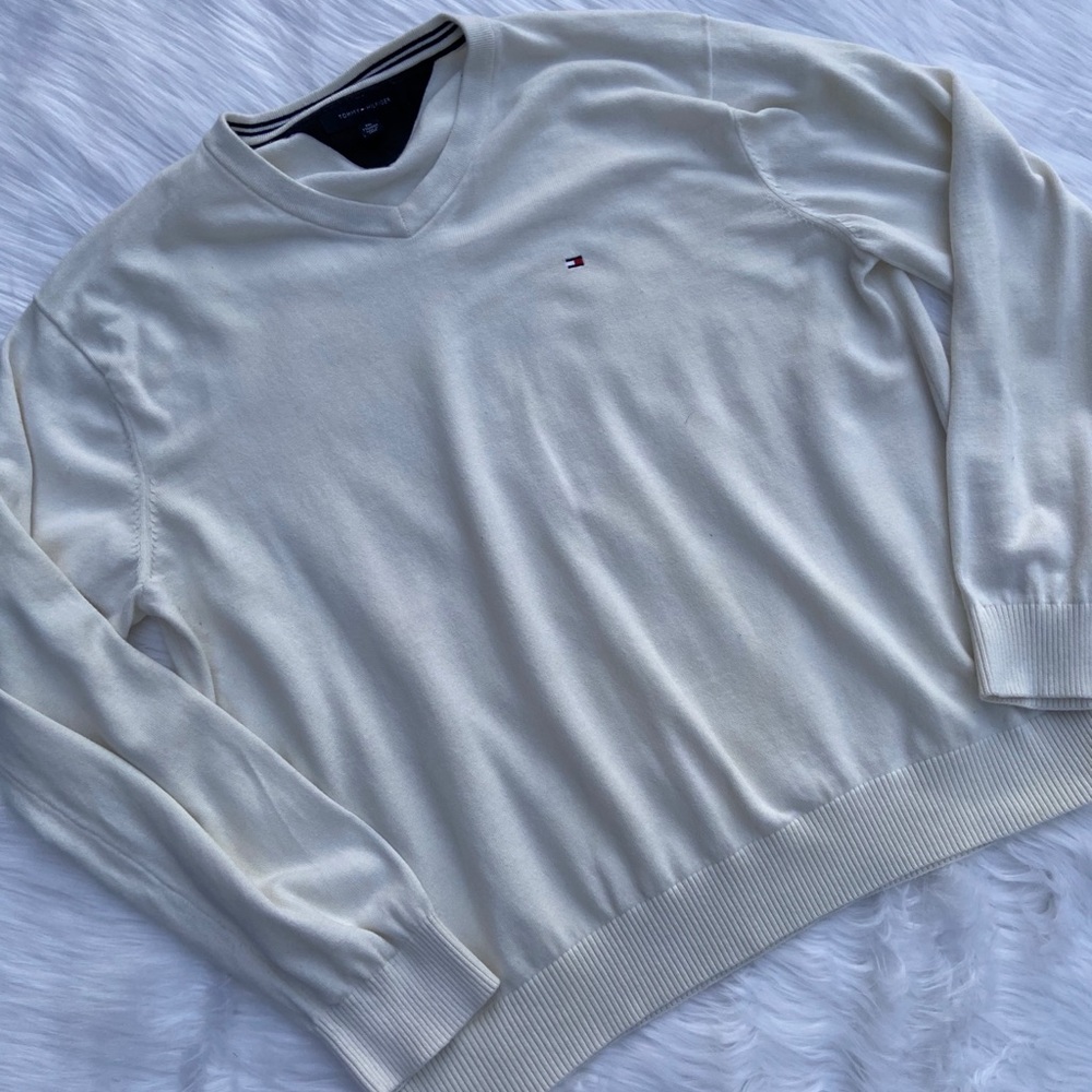 mens Tommy Hilfiger v-neck long sleeve pullover